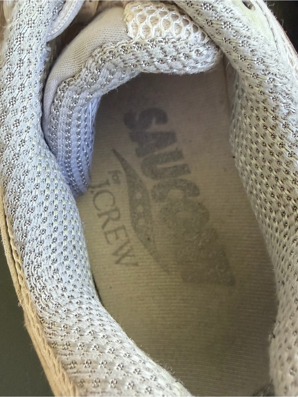 Saucony x J.Crew Collab Silver and Gold Ride Millennium Sneakers - Picture 10 of 12